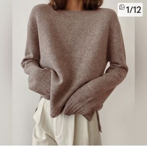 Jenni Kayne Brown Crew Neck Sweater